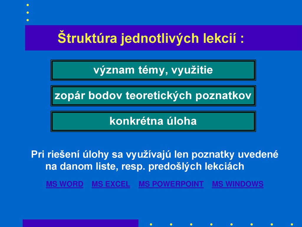 Využitie pracovných listov na hodinách informatiky ppt stáhnout